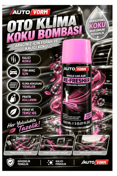 auto vorm ARAÇ İÇİ & KLİMA KOKU BOMBASI 150 ML TOKYO FRESH