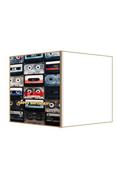 OEM Felicitare Aniversare Casetă Audio Retro, Design Vintage Muzical, 13.3x19...