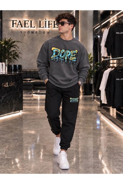 FAEL LİFE Set premium supradimensionat DOPE, compus din hanorac și pantaloni ...
