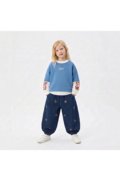 Laciel Prs Ayıcık İşlemeli Denim Pantolon