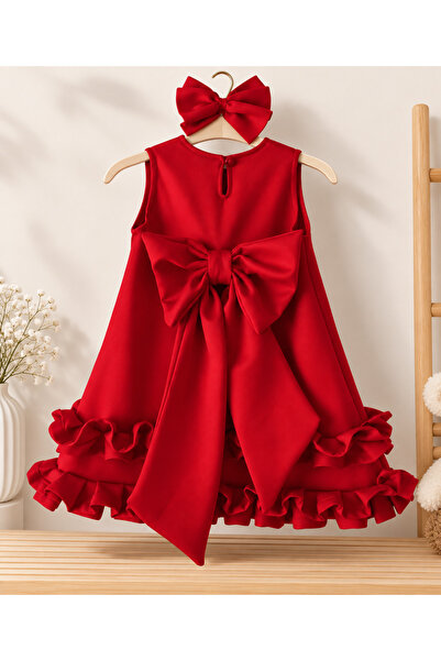 Babili Special Design Scuba Red Girl Dress |   Birthday, Evening Gown, Party,...