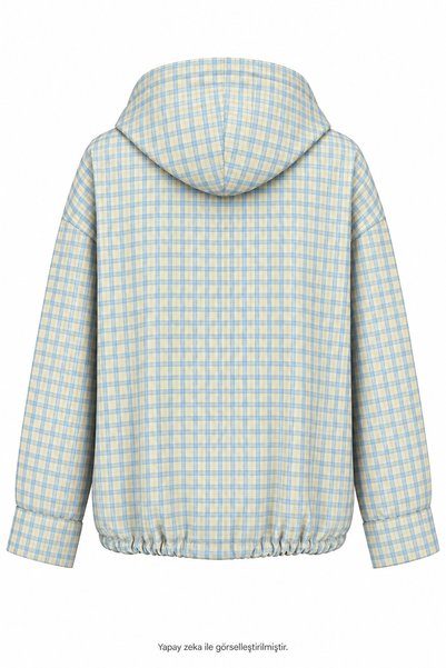 elifteke Oversize Kapişonlu Yağmurluk Ceket Sarı