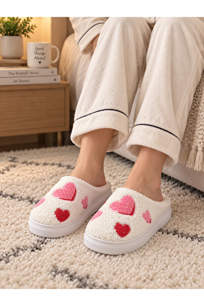 AkınalBella Women's Non-Slip Sole Plush Fluffy Home Slippers