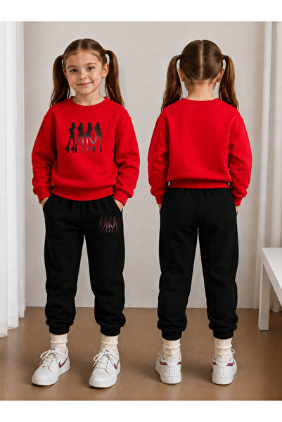 LORVEX Girl's Tracksuit Set Crew Neck Sweatshirt Top and Bottom Set 3 Threade...