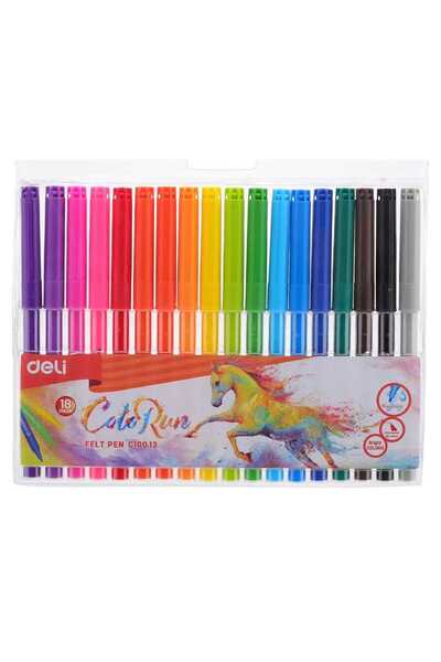 Deli COLO RUN 18 COLOUR FELT PEN