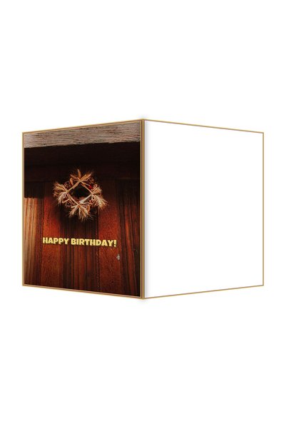 OEM Felicitare Aniversare cu Coroane de Grâu Auriu, Design Elegant, 13.3x19.4...