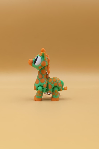 Rodopiva Cute Giraffe Keychain - Movable Keychain Bag Ornament Charm