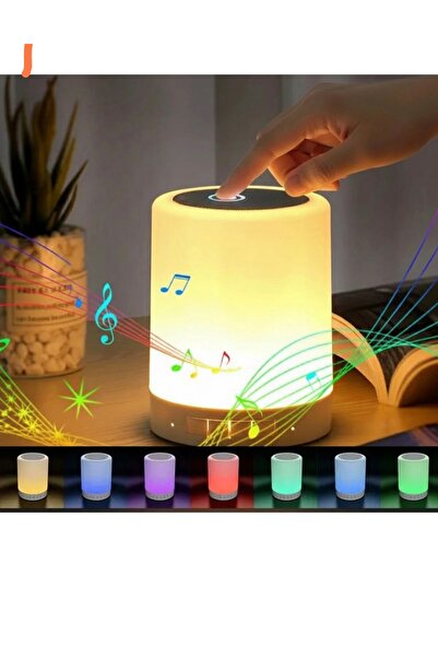 renk değiştiren Bluetooth hoparlörlü gece lambası