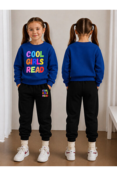 LORVEX Girl's Tracksuit Set Crew Neck Sweatshirt Top and Bottom Set 3 Threade...