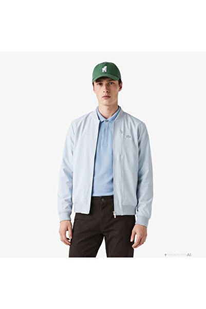 Lacoste Erkek Regular Fit Hakim Yaka Açık Mavi Bomber Ceket