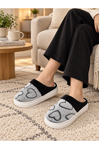 AkınalBella Women's Non-Slip Sole Plush Fluffy Home Slippers