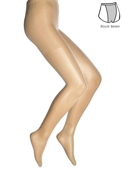 Dore Çorap Women's Plus Size Transparent Toe Pantyhose - Nude