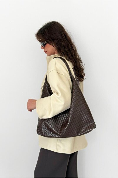 themoiss Knitted Textured Laura Women's Shopper Shoulder Bag with Loose Look ...