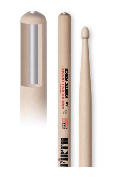 Vicfirth-4c VICFIRTH V5BKF BAGET 5B WOOD KINETIC FORCE, HICKORY, 0.595
