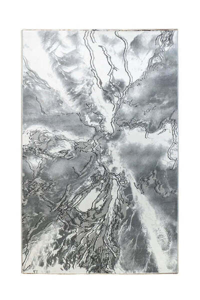 KARACAHAN Covor SOHO cu venaturi de marmură gri – 160 x 230 cm