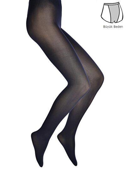 Dore Çorap Women's Plus Size Micro 40 Pantyhose - Navy Blue