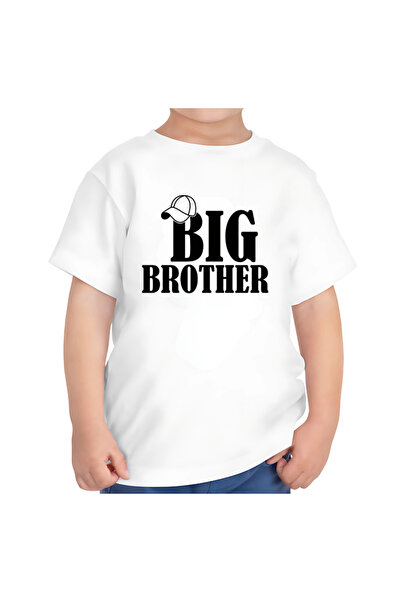 OEM Tricou alb pentru copii cu text  "Big Brother " (frate mai mare), vârsta ...