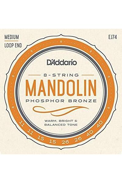D'Addario MANDOLIN TEL SET, FOSFOR BRONZ SARIM, MEDIUM, 4 Çİ