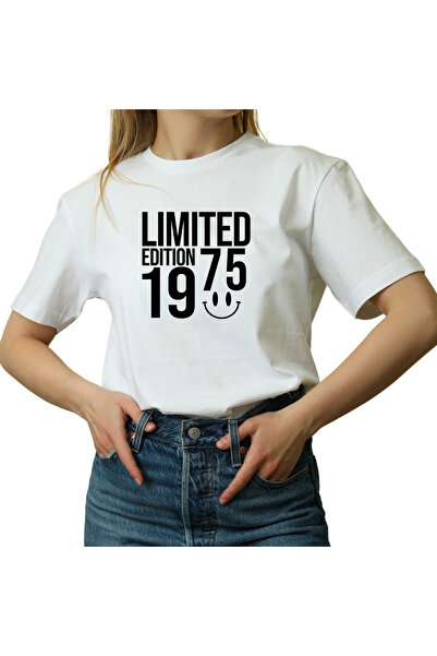 OEM Tricou alb aniversar 50 de ani, cu mesaj amuzant, din bumbac, Ediție limi...