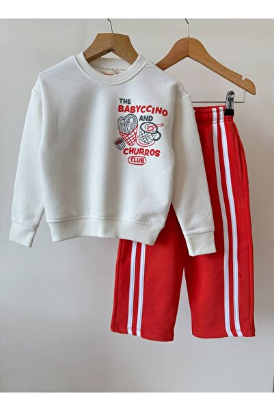 KOKOŞ BEBEK Trendy Stripe Detailed 2-Piece Children's Set - Ages 2/8 - 31918