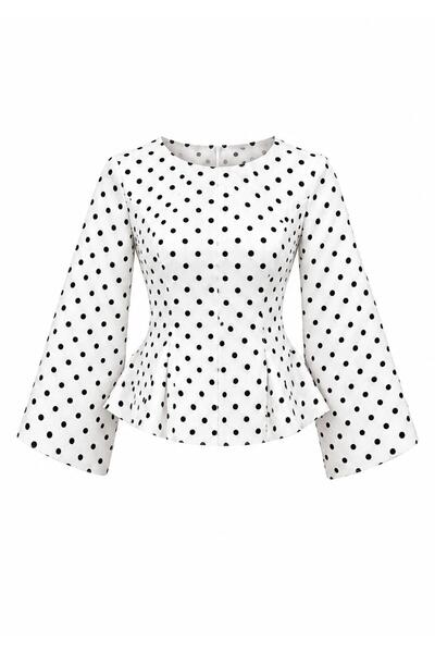 BY HUPE Skirt with Flywheel Detail Modal Fabric Spanish Sleeve Trend Blouse