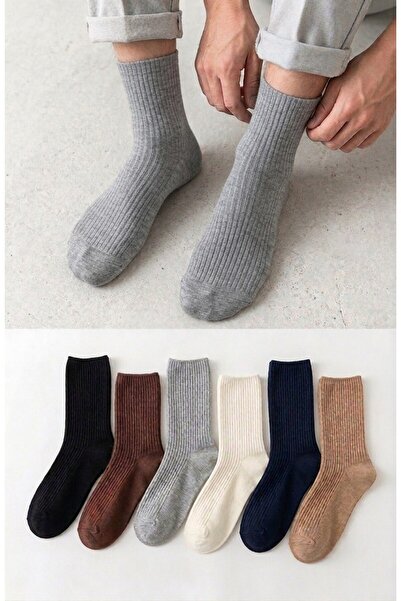 Dore Çorap Men's Natural Fiber Comfortable Flexible Socks - Gray