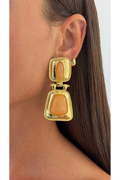 Luparadis Special Series Maxi Size Bone Dangle Gold Earrings