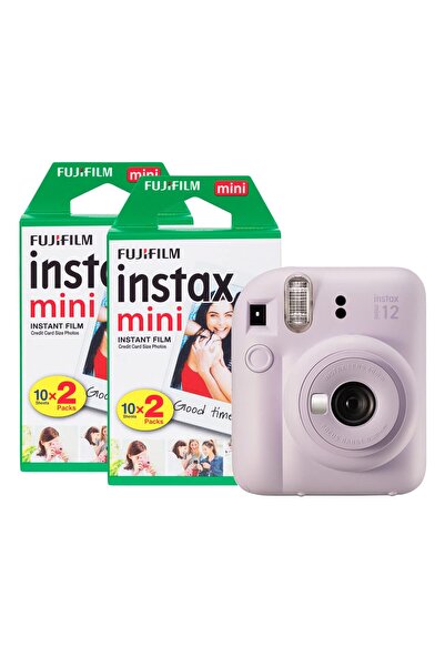 Instax Fujifilm Mini 12 40 Çekimli Şipşak Kamera, Lila Mor
