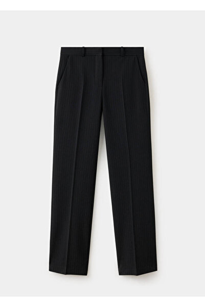 MANGO Woman Düz kesim kumaş pantolon