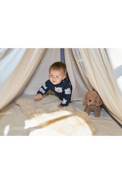 MANGO Baby Düğme detaylı desenli kazak