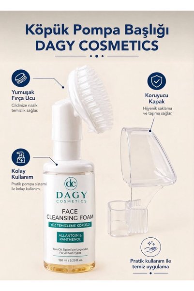 Dagy Cosmetics Facial Cleansing Foam Allantoin & Panthenol All Skin Types - 150 ml