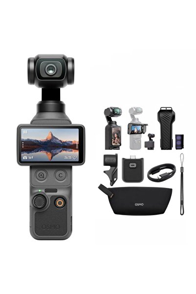 DJI Osmo Pocket 4 Standart Combo koruyucu kapak + güneşlik kılıfıyla