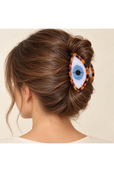 CANMODA Large Size Latch Buckle with Blue Eye Figure – Brown