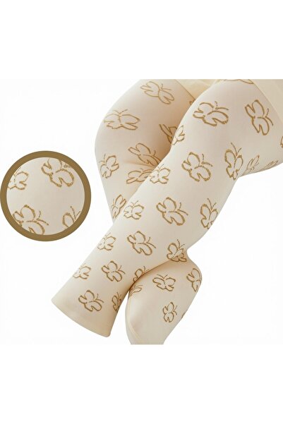 Dore Çorap Baby Butterfly Patterned Micro Pantyhose - Ecru