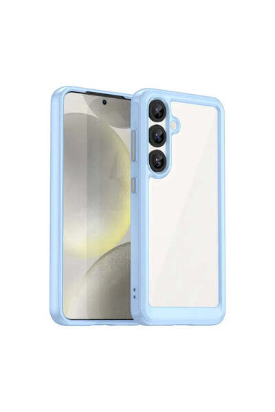 HQ WEAR Carcasă Outer Space cu ramă de gel pentru Samsung Galaxy S25 - albastră