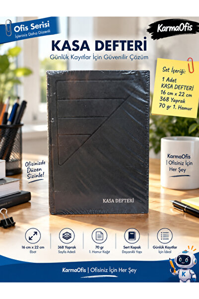 KarmaOfis Комплект касови книги 16x22 см 368 листа 70 гр 1. Хамур