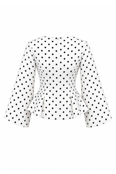 BY HUPE Skirt with Flywheel Detail Modal Fabric Spanish Sleeve Trend Blouse