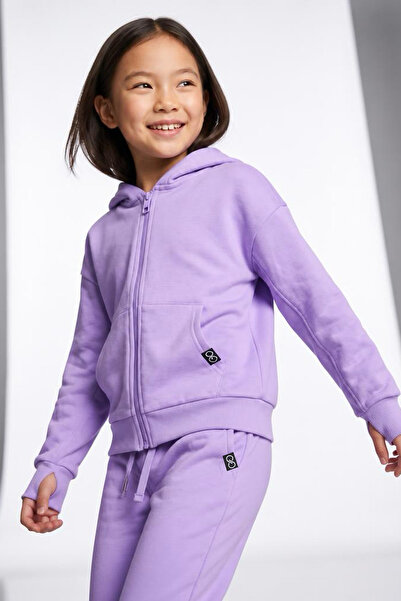 Colorinas Comfy Finger-Loop Hooded Zipper Sweatshirt
