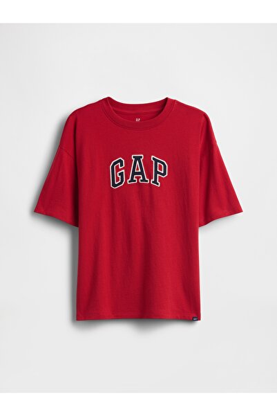 GAP Erkek Çocuk Kırmızı Arch Logo T-Shirt