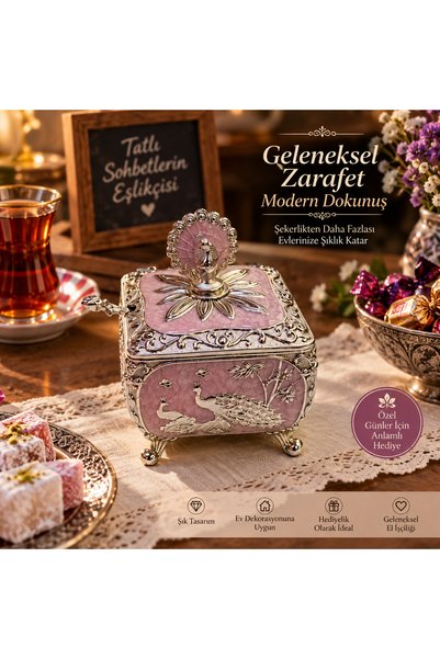 seymen bıçakçılık Dekoratif Metal Şekerlik Osmanlı Motifli Süslü Şekerlik Lok...