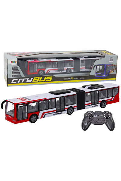 LEAN Autobuz de oraș telecomandat RC, roșu și alb