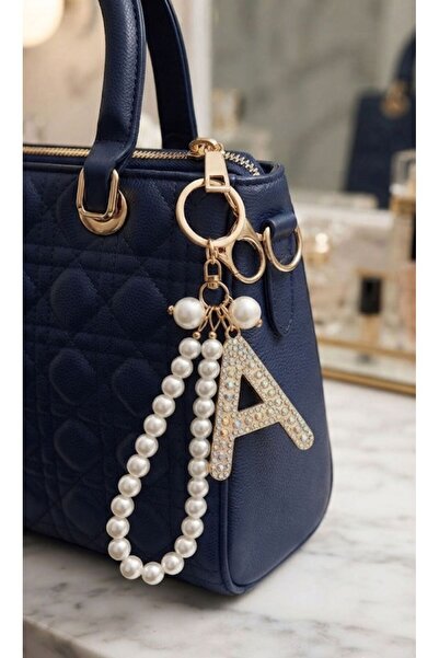 HOŞGÖR ACCESSORIES Μπρελόκ με λεπτομέρεια από πέτρα ζιργκόν και μαργαριτάρι &...
