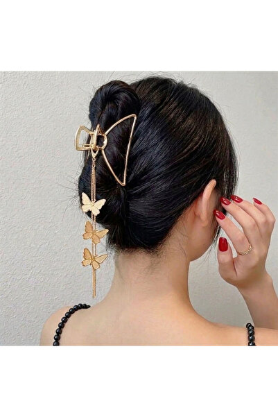 GÜLPEŞE Kelebek Sallantılı Gold Metal Mandal Toka Xp-011