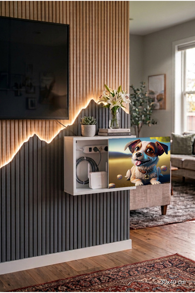 wudie First-Class Stylish Solid Wood Multi-Purpose Wifi Hiding Cabinet Cable ...