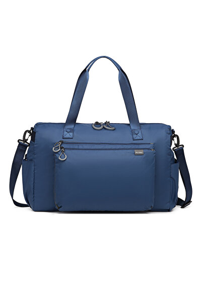 SMART BAGS Lacivert Büyük Boy Çok Cepli Ekstra Hafif Kumaş Seyahat Çantası