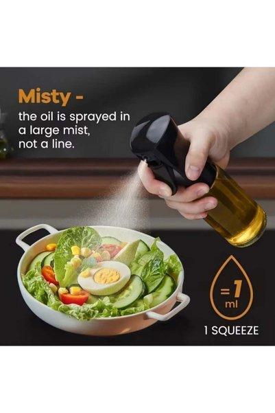 Home By SS Oil Spray Bottle 250 ml, Food-Safe Dispenser | Compact & Refillable Oil Mister for Kitchen | Durable, Leak-Resistant & Multi-Purpose | Ideal for Oil, Vinegar & Cooking Liquids | Spray Bottle for Home