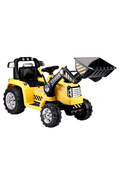 LEAN ZP1005 Excavator-tractor cu baterii pentru copii, cu cupă mobilă, galben