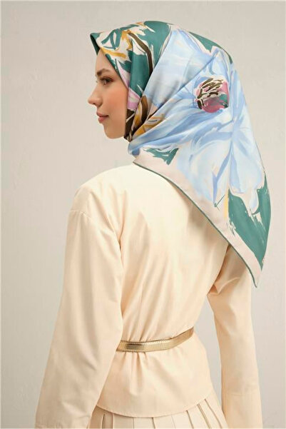 Armine Floral Print Pure Silk Twill Scarf 9337D 50