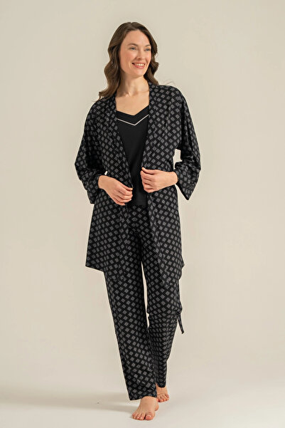 Pierre Cardin 9291-S Kadın 3'Lü Pijama Takımı