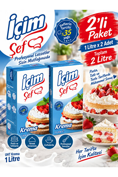 İçim ŞEF KREMA 1LTx2 Adet